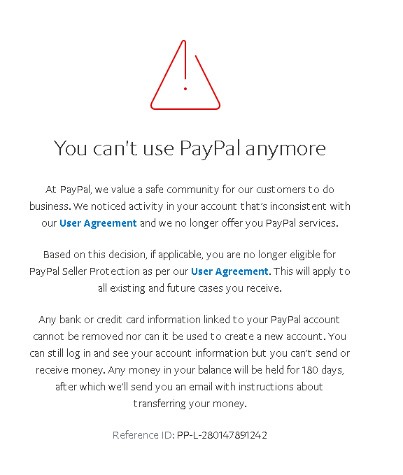 五、PAYPAL 180天如何提款成功